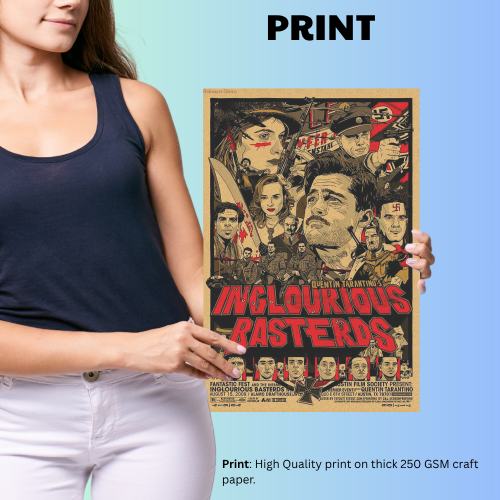 Inglourious Basterds Movie Poster Frame Movie Artwork Framed Posters Hollywood Action Film Canvas Painting Photo Frame for Wall Decor Home Decoration Living Room Bedroom Office Study Room Cafe, inglourious poster, hollywood movies poster, hollywood moviesposter images, hollywood movies poster 4k, hollywood movies posters hd, hollywood movies poster 2025, hollywood movies poster design, hollywood movie posters photos, hollywood movie posters store, hollywood movie poster background, hollywood movie poster
