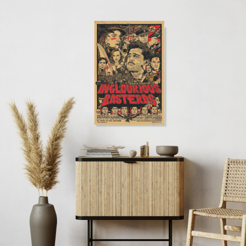 Inglourious Basterds Movie Poster Frame Movie Artwork Framed Posters Hollywood Action Film Canvas Painting Photo Frame for Wall Decor Home Decoration Living Room Bedroom Office Study Room Cafe, inglourious poster, hollywood movies poster, hollywood moviesposter images, hollywood movies poster 4k, hollywood movies posters hd, hollywood movies poster 2025, hollywood movies poster design, hollywood movie posters photos, hollywood movie posters store, hollywood movie poster background, hollywood movie poster