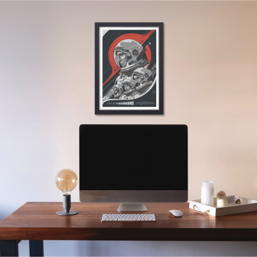 Intersteller Movie Poster Frame Motivational Quotes Artwork Framed Posters Hollywood Movies Canvas Painting Photo Frames for Wall Art Decor Home Decoration Living Room Bedroom Office Study Room Cafe