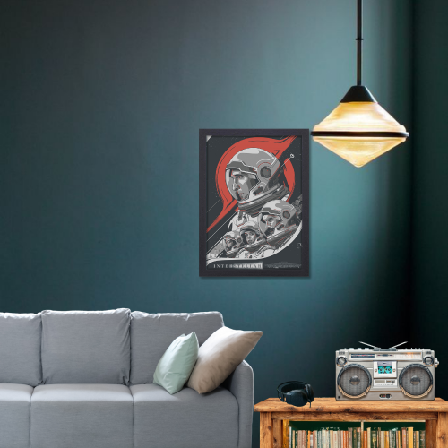 Intersteller Movie Poster Frame Motivational Quotes Artwork Framed Posters Hollywood Movies Canvas Painting Photo Frames for Wall Art Decor Home Decoration Living Room Bedroom Office Study Room Cafe