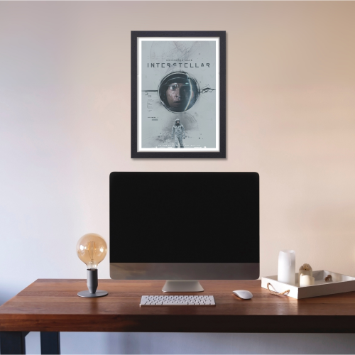 Intersteller Movie Poster Frame Motivational Quotes Artwork Framed Posters Hollywood Movies Canvas Painting Photo Frames for Wall Art Decor Home Decoration Living Room Bedroom Office Study Room Cafe Art