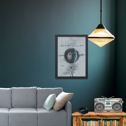 Intersteller Movie Poster Frame Motivational Quotes Artwork Framed Posters Hollywood Movies Canvas Painting Photo Frames for Wall Art Decor Home Decoration Living Room Bedroom Office Study Room Cafe Art