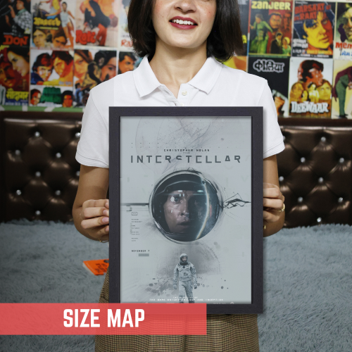 Intersteller Movie Poster Frame Motivational Quotes Artwork Framed Posters Hollywood Movies Canvas Painting Photo Frames for Wall Art Decor Home Decoration Living Room Bedroom Office Study Room Cafe Art