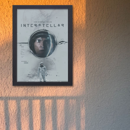 Intersteller Movie Poster Frame Motivational Quotes Artwork Framed Posters Hollywood Movies Canvas Painting Photo Frames for Wall Art Decor Home Decoration Living Room Bedroom Office Study Room Cafe Art