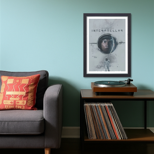 Intersteller Movie Poster Frame Motivational Quotes Artwork Framed Posters Hollywood Movies Canvas Painting Photo Frames for Wall Art Decor Home Decoration Living Room Bedroom Office Study Room Cafe Art