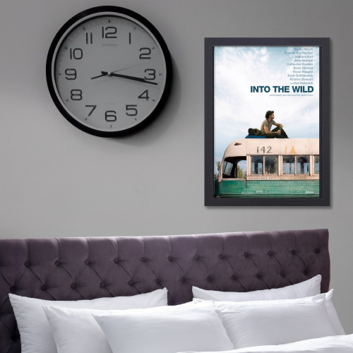 Into The Wild Movie Poster Frame Adventure Drama Film Art work Framed Poster Hollywood Movies Canvas Painting Photo Frames for Wall Decor Home Decoration Living Room Bedroom Office Study Room Cafe Restraunt