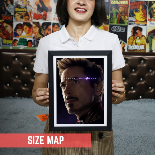Iron Man Avengers Movie Poster Frame Action Sci-fi Film Artwork Framed Posters Marvel Universe Character Movies Canvas Painting Photo Frames for Wall Decor Home Decoration Living Room Bedroom Office Study Room Cafe Restraunt