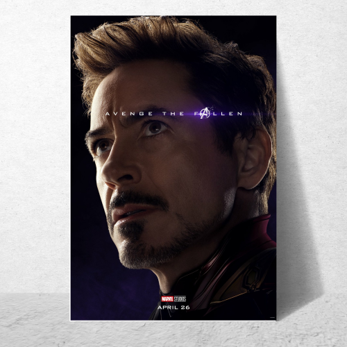 Iron Man Avengers Movie Poster Frame Action Sci-fi Film Artwork Framed Posters Marvel Universe Character Movies Canvas Painting Photo Frames for Wall Decor Home Decoration Living Room Bedroom Office Study Room Cafe Restraunt