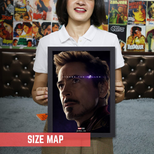 Iron Man Avengers Movie Poster Frame Action Sci-fi Film Artwork Framed Posters Marvel Universe Character Movies Canvas Painting Photo Frames for Wall Decor Home Decoration Living Room Bedroom Office Study Room Cafe Restraunt