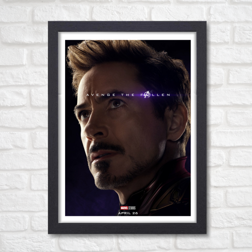 Iron Man Avengers Movie Poster Frame Action Sci-fi Film Artwork Framed Posters Marvel Universe Character Movies Canvas Painting Photo Frames for Wall Decor Home Decoration Living Room Bedroom Office Study Room Cafe Restraunt