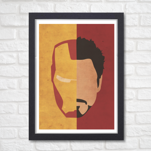 IronMan Avengers Movie Poster Frame Action Sci-fi Film Artwork Framed Posters Marvel Universe Character Movies Canvas Painting Photo Frames for Wall Decor Home Decoration Living Room Bedroom Office Study Room Cafe Restraunt