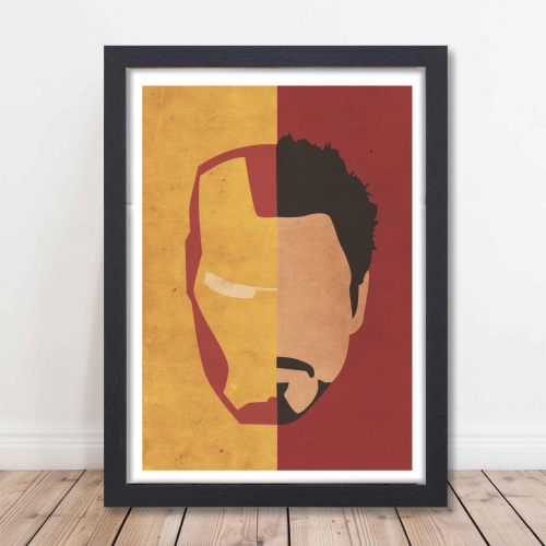 IronMan Avengers Movie Poster Frame Action Sci-fi Film Artwork Framed Posters Marvel Universe Character Movies Canvas Painting Photo Frames for Wall Decor Home Decoration Living Room Bedroom Office Study Room Cafe Restraunt