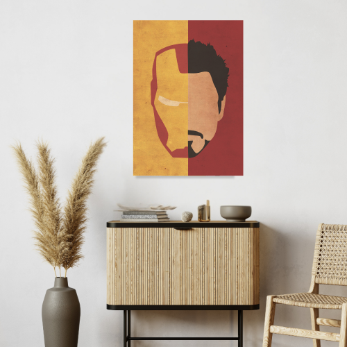 IronMan Avengers Movie Poster Frame Action Sci-fi Film Artwork Framed Posters Marvel Universe Character Movies Canvas Painting Photo Frames for Wall Decor Home Decoration Living Room Bedroom Office Study Room Cafe Restraunt