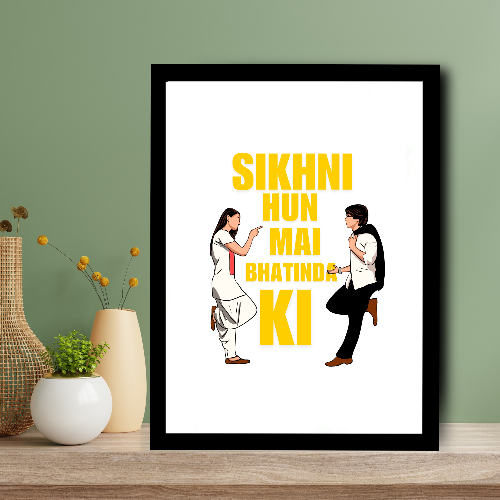 Bollywood Movie Jab We Met Posters Frame kareena kapoor Artwork Framed Posters Movies Dialouges Canvas Painting Photo Frames For Wall Decor Restraunt Cafe Bedroom Living Room Decoration Home Office,  jab we met movie poster, jab we met train poster, jab we met movie poster hd, jab we met poster hd, jab we met minimalist poster, jab we met official poster, jab we met geet poster, jab we met poster original, jab we met movie posters, jab we met kareena kapoor poster, jab we met kareena kapoor photos