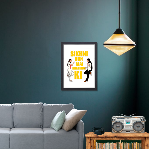 Bollywood Movie Jab We Met Posters Frame kareena kapoor Artwork Framed Posters Movies Dialouges Canvas Painting Photo Frames For Wall Decor Restraunt Cafe Bedroom Living Room Decoration Home Office,  jab we met movie poster, jab we met train poster, jab we met movie poster hd, jab we met poster hd, jab we met minimalist poster, jab we met official poster, jab we met geet poster, jab we met poster original, jab we met movie posters, jab we met kareena kapoor poster, jab we met kareena kapoor photos