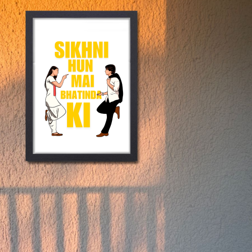 Bollywood Movie Jab We Met Posters Frame kareena kapoor Artwork Framed Posters Movies Dialouges Canvas Painting Photo Frames For Wall Decor Restraunt Cafe Bedroom Living Room Decoration Home Office,  jab we met movie poster, jab we met train poster, jab we met movie poster hd, jab we met poster hd, jab we met minimalist poster, jab we met official poster, jab we met geet poster, jab we met poster original, jab we met movie posters, jab we met kareena kapoor poster, jab we met kareena kapoor photos