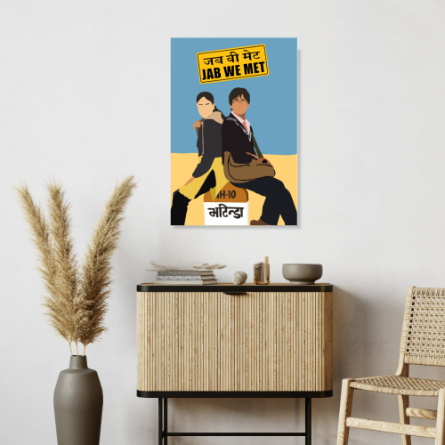 Bollywood Movie Jab We Met Posters Frame kareena kapoor Artwork Framed Posters Movies Dialouges Canvas Painting Photo Frames For Wall Decor Restraunt Cafe Bedroom Living Room Decoration Home Office,  jab we met movie poster, jab we met train poster, jab we met movie poster hd, jab we met poster hd, jab we met minimalist poster, jab we met official poster, jab we met geet poster, jab we met poster original, jab we met movie posters, jab we met kareena kapoor poster, jab we met kareena kapoor photos