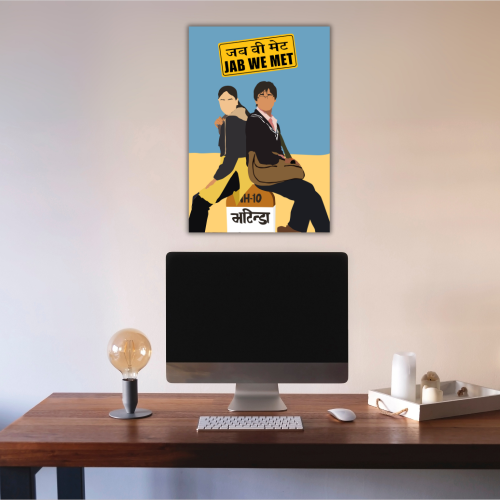 Bollywood Movie Jab We Met Posters Frame kareena kapoor Artwork Framed Posters Movies Dialouges Canvas Painting Photo Frames For Wall Decor Restraunt Cafe Bedroom Living Room Decoration Home Office,  jab we met movie poster, jab we met train poster, jab we met movie poster hd, jab we met poster hd, jab we met minimalist poster, jab we met official poster, jab we met geet poster, jab we met poster original, jab we met movie posters, jab we met kareena kapoor poster, jab we met kareena kapoor photos