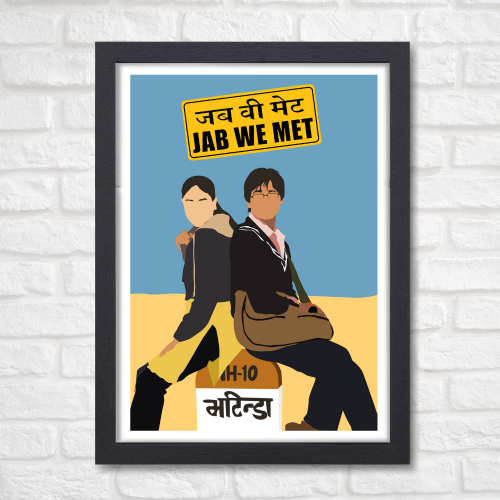 Bollywood Movie Jab We Met Posters Frame kareena kapoor Artwork Framed Posters Movies Dialouges Canvas Painting Photo Frames For Wall Decor Restraunt Cafe Bedroom Living Room Decoration Home Office,  jab we met movie poster, jab we met train poster, jab we met movie poster hd, jab we met poster hd, jab we met minimalist poster, jab we met official poster, jab we met geet poster, jab we met poster original, jab we met movie posters, jab we met kareena kapoor poster, jab we met kareena kapoor photos