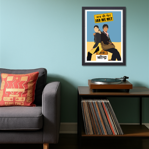 Bollywood Movie Jab We Met Posters Frame kareena kapoor Artwork Framed Posters Movies Dialouges Canvas Painting Photo Frames For Wall Decor Restraunt Cafe Bedroom Living Room Decoration Home Office,  jab we met movie poster, jab we met train poster, jab we met movie poster hd, jab we met poster hd, jab we met minimalist poster, jab we met official poster, jab we met geet poster, jab we met poster original, jab we met movie posters, jab we met kareena kapoor poster, jab we met kareena kapoor photos