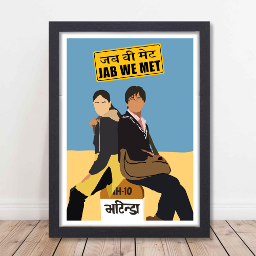 Bollywood Movie Jab We Met Posters Frame kareena kapoor Artwork Framed Posters Movies Dialouges Canvas Painting Photo Frames For Wall Decor Restraunt Cafe Bedroom Living Room Decoration Home Office,  jab we met movie poster, jab we met train poster, jab we met movie poster hd, jab we met poster hd, jab we met minimalist poster, jab we met official poster, jab we met geet poster, jab we met poster original, jab we met movie posters, jab we met kareena kapoor poster, jab we met kareena kapoor photos