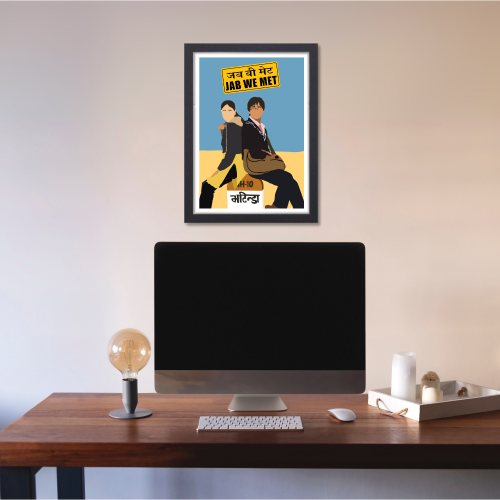 Bollywood Movie Jab We Met Posters Frame kareena kapoor Artwork Framed Posters Movies Dialouges Canvas Painting Photo Frames For Wall Decor Restraunt Cafe Bedroom Living Room Decoration Home Office,  jab we met movie poster, jab we met train poster, jab we met movie poster hd, jab we met poster hd, jab we met minimalist poster, jab we met official poster, jab we met geet poster, jab we met poster original, jab we met movie posters, jab we met kareena kapoor poster, jab we met kareena kapoor photos