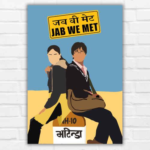 Bollywood Movie Jab We Met Poster Frame Shahid Kareena Kapoor Movies Framed Posters Quotes Dialouges Artwork Canvas Painting Photo Frames For Wall Decor Bedroom Living Room Decoration Home Office Restraunt Cafe, jab we met movie poster, jab we met train poster, jab we met movie poster hd, jab we met poster hd, jab we met minimalist poster, jab we met official poster, jab we met geet poster, jab we met poster original, jab we met movie posters, jab we met kareena kapoor poster, jab we met kareena kapoor phot