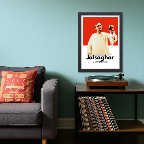 Jalsaghar Movie Poster Frame Satyajit Roy's Movies Framed Posters Bollywood Artwork Canvas Painting Photo Frames For Wall Decor Bedroom Living Room Decoration Home Office Restraunt Cafe, Jalsaghar movie poster, Jalsaghar poster, Jalsaghar movie poster hd, Jalsaghar movie wall poster, Jalsaghar movie wall poster download, Jalsaghar movie wall painting, Jalsaghar movie wall painting images, Jalsaghar movie wall painting design, Jalsaghar movie poster framed, satyajit ray motivational posters
