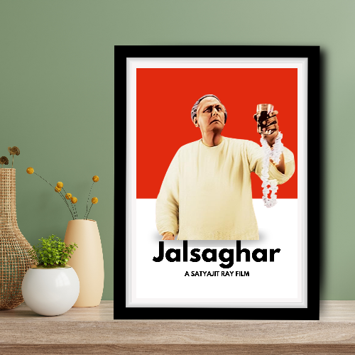 Jalsaghar Movie Poster Frame Satyajit Roy's Movies Framed Posters Bollywood Artwork Canvas Painting Photo Frames For Wall Decor Bedroom Living Room Decoration Home Office Restraunt Cafe, Jalsaghar movie poster, Jalsaghar poster, Jalsaghar movie poster hd, Jalsaghar movie wall poster, Jalsaghar movie wall poster download, Jalsaghar movie wall painting, Jalsaghar movie wall painting images, Jalsaghar movie wall painting design, Jalsaghar movie poster framed, satyajit ray motivational posters