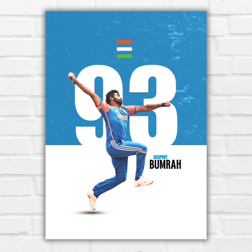 Cricketer Jaspreet Bumrah Frame, Cricket Players Photo frame, Cricketers Framed Posters for wall decor, room decor, livingroom, Posters for Boys rooms, hostel Cricket fans (T20 World Cup 2024 Indian Squads Jasprit Bumrah Cricketers Frame, Bumrah Jersey, Bumrah Poster, Bumrah Posters for wall, Jasprit Bumrah Jersey photo frame, Bumrah Photo frame, Jaspreet Bumrah Photo Frame