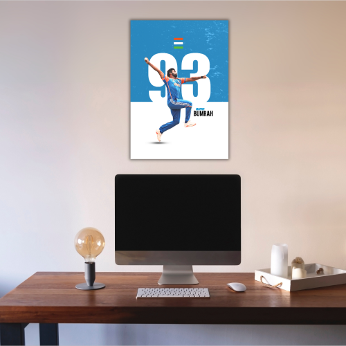 Cricketer Jaspreet Bumrah Frame, Cricket Players Photo frame, Cricketers Framed Posters for wall decor, room decor, livingroom, Posters for Boys rooms, hostel Cricket fans (T20 World Cup 2024 Indian Squads Jasprit Bumrah Cricketers Frame, Bumrah Jersey, Bumrah Poster, Bumrah Posters for wall, Jasprit Bumrah Jersey photo frame, Bumrah Photo frame, Jaspreet Bumrah Photo Frame