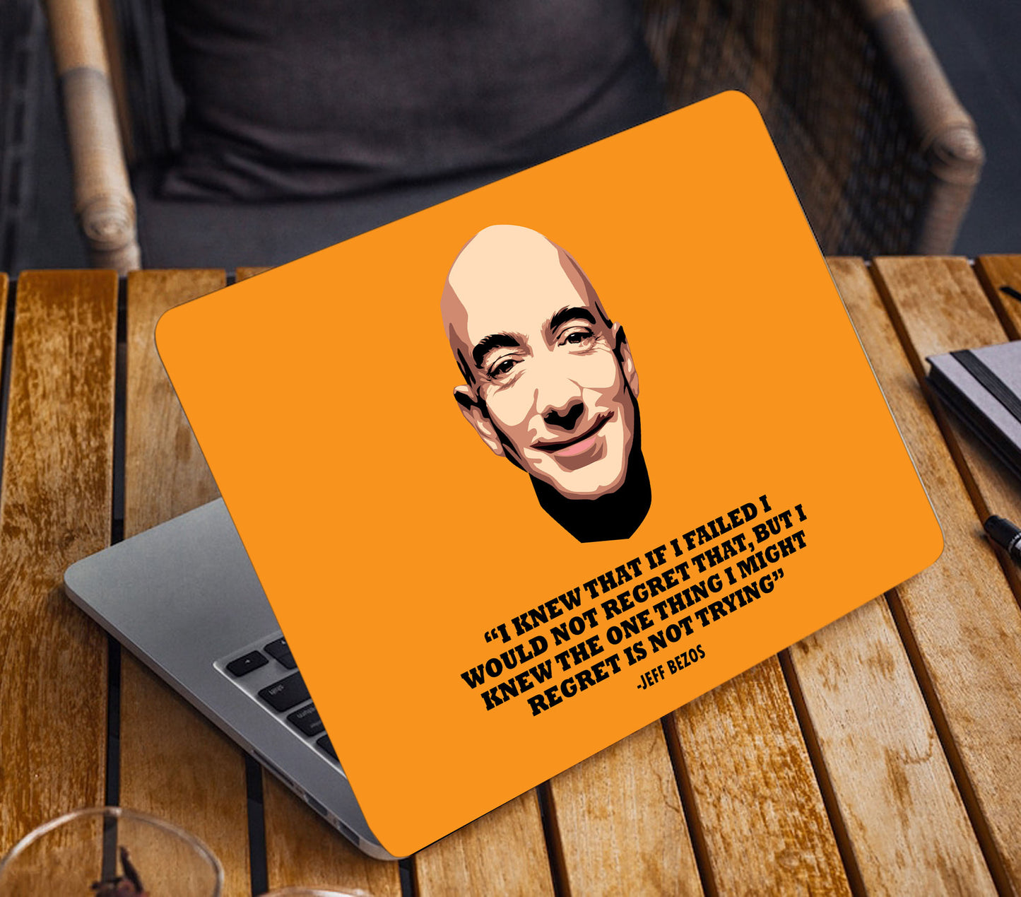 Jeff Bezos Laptop Skin Vinyl, No Bubble, Multicolor 11.6"- 15.6" inch Laptop