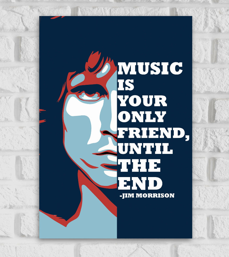 Jim Morrison American Singer-Songwriter and Poet Music Band Famous Music Artist Pop Culture Aesthetic Painting Posters & Frames
