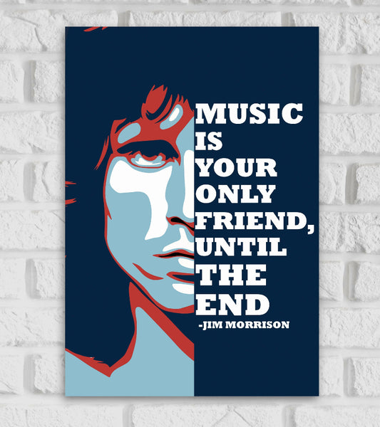 Jim Morrison American Singer-Songwriter and Poet Music Band Famous Music Artist Pop Culture Aesthetic Painting Posters & Frames