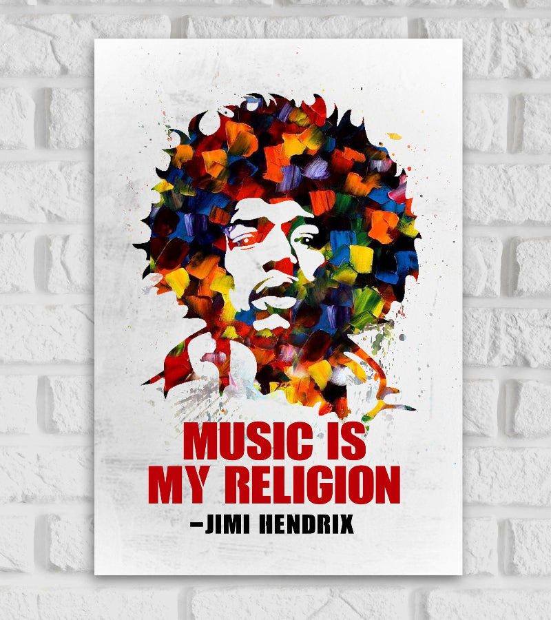 Jimi Hendrix American Guitarist and Songwriter Painting Texture Music Artist Pop Culture Matte Finish Beautiful Wall Decor Music Artist Pop Art Framed Poster