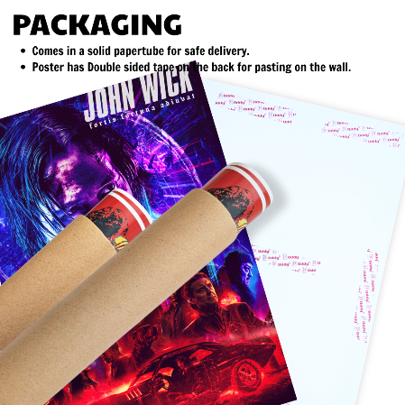 John Wick 3 Movie Poster Frame Movies Art work Framed Posters Hollywood Film Canvas Painting Photo Frame for Wall Decor Home Living Room Bedroom Office Study Room Cafe Decoration