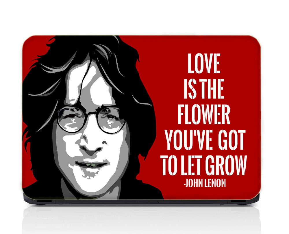 John Lennon Inspired Quote Pop Art Love Quote Matte Finish HD Print Quality Waterproof Laptopskin