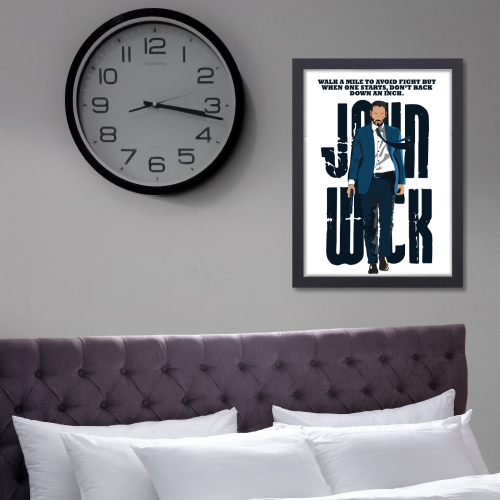 John Wick Movie Poster Frame Movies Artwork Framed Posters Hollywood Film Canvas Painting Photo Frame for Wall Decor Home Decoration Living Room Bedroom Office Study Room Cafe, john wick movie poster, john wick movie poster 4k, john wick movie poster 24x36, john wick movie poster hd, john wick movie poster original, john wick movie poster framed, john wick movie poster for sale, john wick movie poster font, john wick poster frame, john wick wall poster, john wick wall stickers, john wick wall art