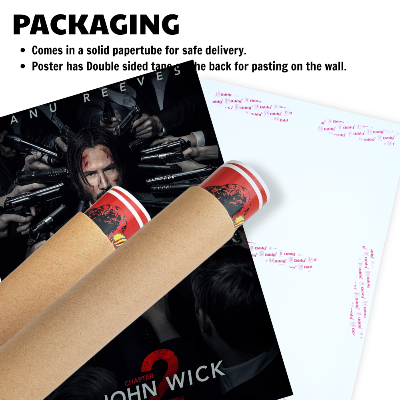 John Wick Movie Poster Frame Movies Art work Framed Posters Hollywood Film Canvas Painting Photo Frame for Wall Decor Home Decoration Living Room Bedroom Office Study Room Cafe Art
