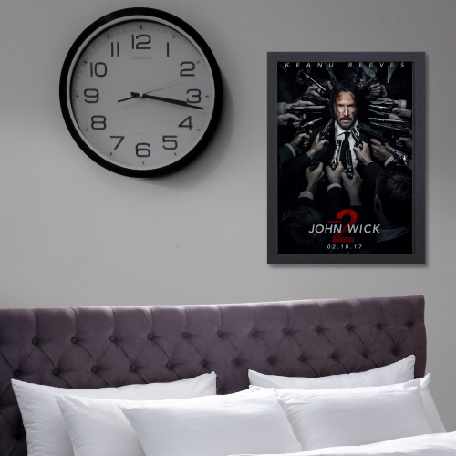 John Wick Movie Poster Frame Movies Art work Framed Posters Hollywood Film Canvas Painting Photo Frame for Wall Decor Home Decoration Living Room Bedroom Office Study Room Cafe Art