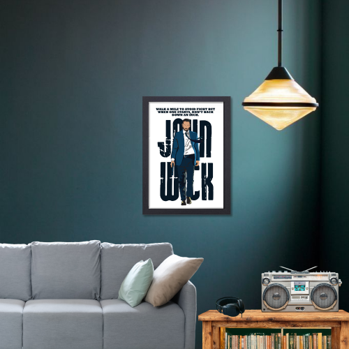 John Wick Movie Poster Frame Movies Artwork Framed Posters Hollywood Film Canvas Painting Photo Frame for Wall Decor Home Decoration Living Room Bedroom Office Study Room Cafe, john wick movie poster, john wick movie poster 4k, john wick movie poster 24x36, john wick movie poster hd, john wick movie poster original, john wick movie poster framed, john wick movie poster for sale, john wick movie poster font, john wick poster frame, john wick wall poster, john wick wall stickers, john wick wall art