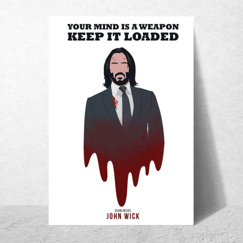 John Wick Movie Poster Frame Movies Art work Framed Posters Hollywood Film Canvas Painting Photo Frame for Wall Art Decor Home Decoration Living Room Bedroom Office Study Room Cafe Artwork