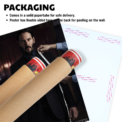 John Wick 2 Movie Poster Frame Movies Art work Framed Posters Hollywood Film Canvas Painting Photo Frame for Wall Decor Home Living Room Bedroom Office Study Room Cafe Decoration