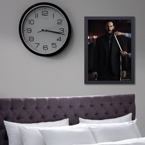 John Wick 2 Movie Poster Frame Movies Art work Framed Posters Hollywood Film Canvas Painting Photo Frame for Wall Decor Home Living Room Bedroom Office Study Room Cafe Decoration