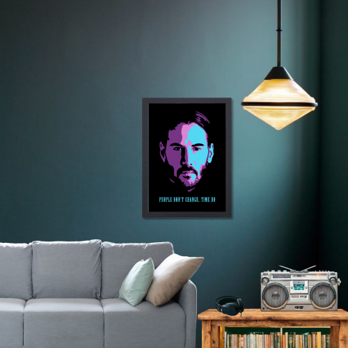 John Wick 1 Movie Poster Frame Movies Art work Framed Posters Hollywood Film Canvas Painting Photo Frame for Wall Decor Home Living Room Bedroom Office Study Room Cafe Decoration