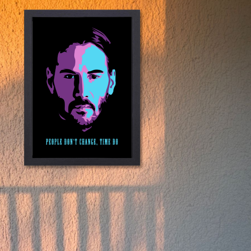 John Wick 1 Movie Poster Frame Movies Art work Framed Posters Hollywood Film Canvas Painting Photo Frame for Wall Decor Home Living Room Bedroom Office Study Room Cafe Decoration