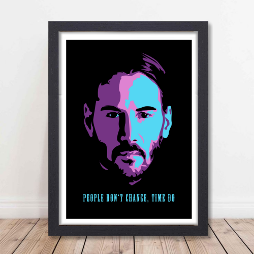 John Wick 1 Movie Poster Frame Movies Art work Framed Posters Hollywood Film Canvas Painting Photo Frame for Wall Decor Home Living Room Bedroom Office Study Room Cafe Decoration