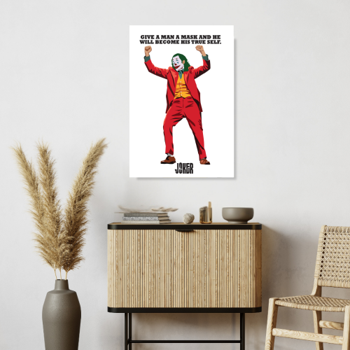 Joker Movie Poster Frame Movies Artwork Framed Posters Hollywood Movie Canvas Painting Photo Frames For Wall Decor Living Room Bedroom Art Study Room Restraunt Cafe Office & Home Decoration