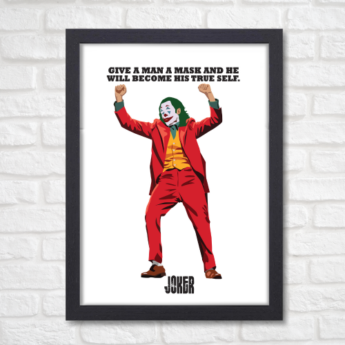 Joker Movie Poster Frame Movies Artwork Framed Posters Hollywood Movie Canvas Painting Photo Frames For Wall Decor Living Room Bedroom Art Study Room Restraunt Cafe Office & Home Decoration
