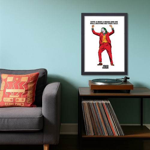 Joker Movie Poster Frame Movies Artwork Framed Posters Hollywood Movie Canvas Painting Photo Frames For Wall Decor Living Room Bedroom Art Study Room Restraunt Cafe Office & Home Decoration